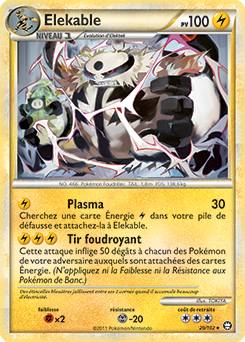 Carte Pokémon Rare Elekable 20/102 de la série Triomphe