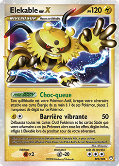 Carte Pokémon Elekable NIV.X 121/123 de la série Trésors Mystérieux en vente au meilleur prix