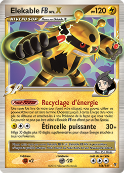 Carte Pokémon Élekable NIV.X 144/147 de la série Vainqueurs Suprêmes en vente au meilleur prix