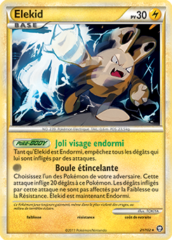 Carte Pokémon Elekid 21/102 de la série Triomphe en vente au meilleur prix