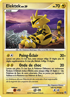 Carte Pokémon Élektek 81/130 de la série Diamant & Perle en vente au meilleur prix