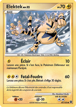 Carte Pokémon Elektek 87/132 de la série Merveilles Secrètes en vente au meilleur prix