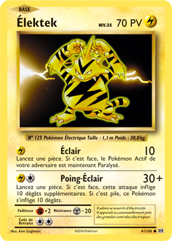 Carte Pokémon Élektek 41/108 de la série Évolutions en vente au meilleur prix