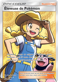 Carte Pokémon Dresseur Full Art Éleveuse de Pokémon 73/73 de la série Légendes Brillantes