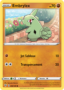 Carte Pokémon Embrylex 86/189 de la série Ténèbres Embrasées en vente au meilleur prix