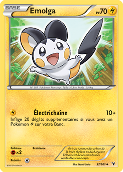 Carte Pokémon Peu commune Emolga 37/101 de la série Nobles Victoires