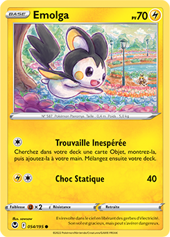 Carte Pokémon Communes Emolga 054/195 de la série Tempête Argentée