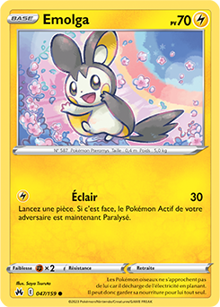 Carte Pokémon Emolga 047/159 de la série Zénith Suprême en vente au meilleur prix