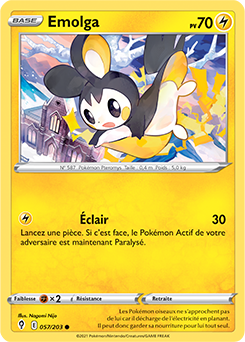Carte Pokémon Communes Emolga 57/203 de la série Évolution Céleste
