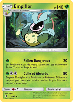 Carte Pokémon Rare Empiflor 3/145 de la série Gardiens Ascendants