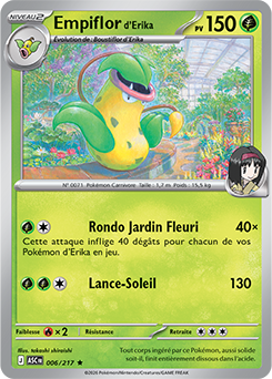 Carte Pokémon Empiflor d'Erika 6/217 de la série Héros Transcendants en vente au meilleur prix