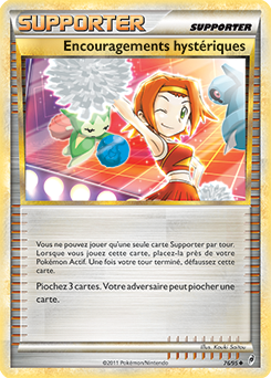 Carte Pokémon Peu commune Encouragements hystériques 76/95 de la série Appel des Légendes