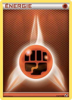 Carte Pokémon Commune Énergie Combat 110/114 de la série Noir & Blanc