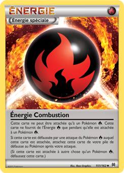 Carte Pokémon Peu commune Énergie Combustion 151/162 de la série Impulsion Turbo