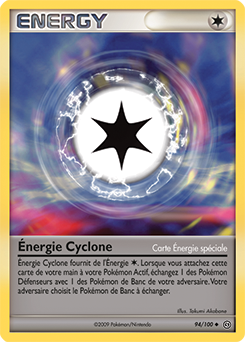 Carte Pokémon Peu commune Énergie Cyclone 94/100 de la série Tempête