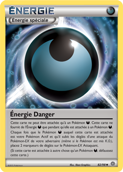 Carte Pokémon Peu commune Énergie Danger 82/98 de la série Origines Antiques