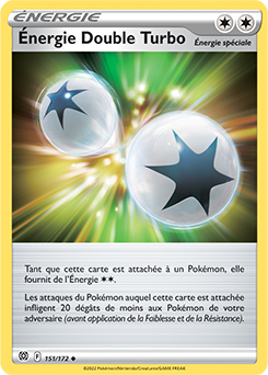 Carte Pokémon Énergie Double Turbo 151/172 de la série Stars Étincelantes en vente au meilleur prix