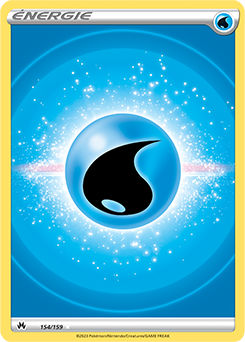 Carte Pokémon Dresseur Full Art Énergie Eau 154/159 de la série Zénith Suprême