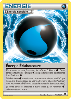 Carte Pokémon Énergie Éclaboussure 113/122 de la série Rupture Turbo en vente au meilleur prix