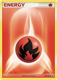 Carte Pokémon Commune Énergie Feu 124/130 de la série Diamant & Perle