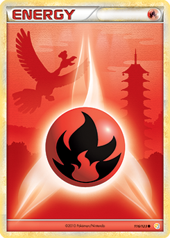 Carte Pokémon Commune Énergie Feu 116/123 de la série HeartGold SoulSilver