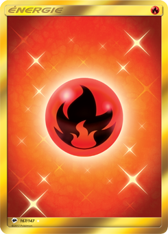 Carte Pokémon Énergie Gold SL Énergie Feu 167/147 de la série Ombres Ardentes