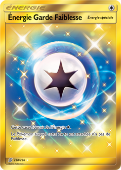 Carte Pokémon Énergie Gold SL Énergie Garde Faiblesse 258/236 de la série Harmonie des Esprits