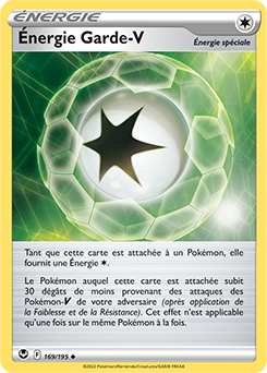 Carte Pokémon Énergie Garde V 169/195 de la série Tempête Argentée en vente au meilleur prix