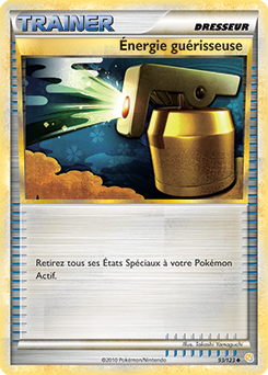 Carte Pokémon Peu commune Énergie guérisseuse 93/123 de la série HeartGold SoulSilver