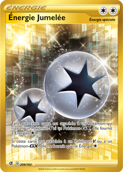 Carte Pokémon Énergie Gold EB Énergie Jumelée 209/192 de la série Clash des Rebelles