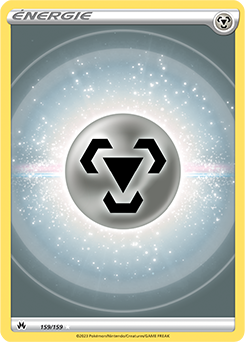 Carte Pokémon Dresseur Full Art Énergie Métal 159/159 de la série Zénith Suprême
