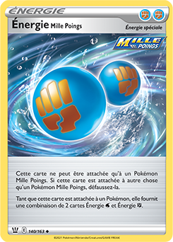 Carte Pokémon Énergie Mille Poings 140/163 de la série Styles de Combat en vente au meilleur prix