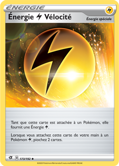 Carte Pokémon Peu commune Énergie Miniature Type Électrique JCC.png Vélocité 173/192 de la série Clash des Rebelles