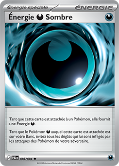 Carte Pokémon Énergie Obscurité Sombre 83/84 de la série Nuit Noire en vente au meilleur prix