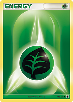 Carte Pokémon Commune Énergie Plante 123/130 de la série Diamant & Perle