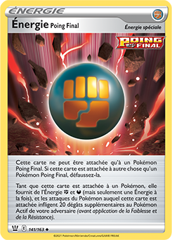 Carte Pokémon Énergie Poing Final 141/163 de la série Styles de Combat en vente au meilleur prix