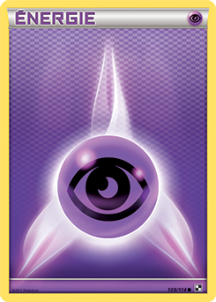 Carte Pokémon Commune Énergie Psy 109/114 de la série Noir & Blanc