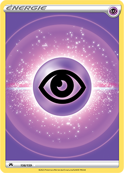 Carte Pokémon Dresseur Full Art Énergie Psy 156/159 de la série Zénith Suprême
