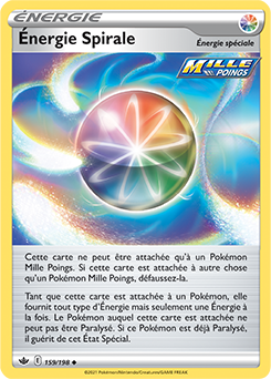 Carte Pokémon Énergie Spirale 159/198 de la série Règne de Glace en vente au meilleur prix