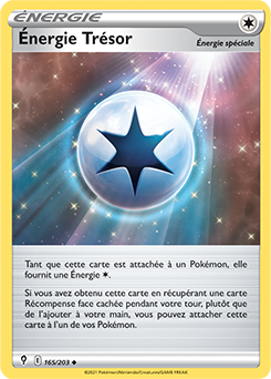 Carte Pokémon Peu commune Énergie Trésor 165/203 de la série Évolution Céleste