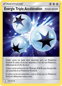 Carte Pokémon Énergie Triple Accélération 190/214 de la série Alliance Infallible en vente au meilleur prix
