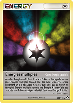 Carte Pokémon Rare Énergies multiples 118/123 de la série Trésors Mystérieux