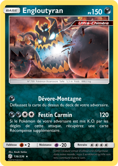 Carte Pokémon Engloutyran 136/236 de la série Éclipse Cosmique en vente au meilleur prix