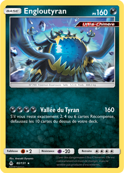 Carte Pokémon Holographique Rare Engloutyran 80/131 de la série Lumière Interdite