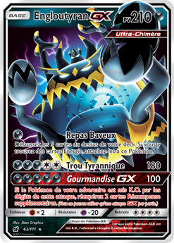 Carte Pokémon Engloutyran GX 63/111 de la série Invasion Carmin en vente au meilleur prix