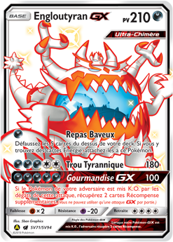 Carte Pokémon Engloutyran GX SV71/SV94 de la série Destinées Occultes en vente au meilleur prix