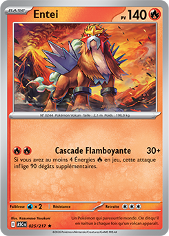 Carte Pokémon Entei 25/217 de la série Héros Transcendants en vente au meilleur prix