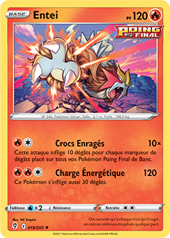 Carte Pokémon Entei 19/203 de la série Évolution Céleste en vente au meilleur prix