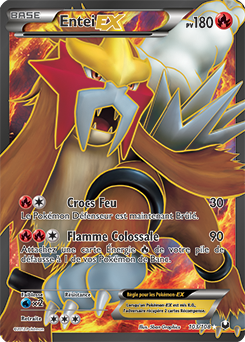 Carte Pokémon Pokémon Full Art Entei EX 103/108 de la série Explorateurs Obscurs