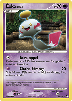 Carte Pokémon Rare Éoko 22/123 de la série Trésors Mystérieux